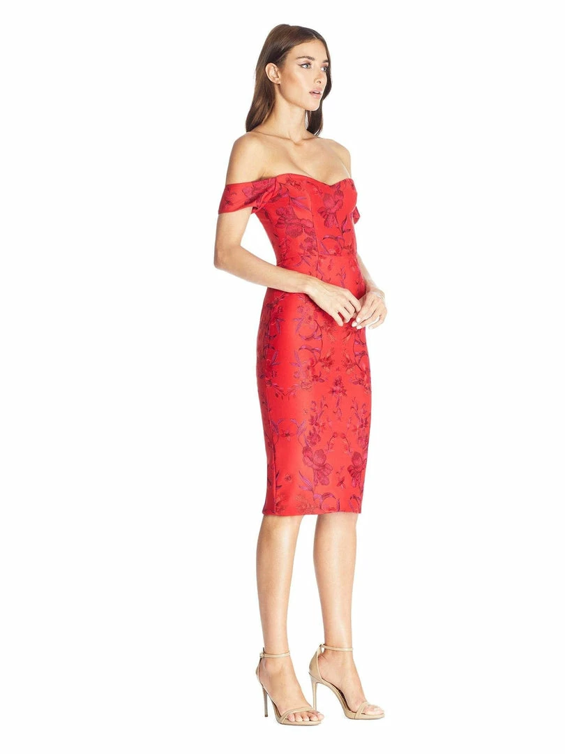 Dress The Population Liana Dress Red 3 Dress The Population Liana Dress Red