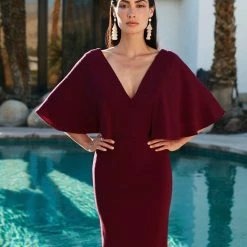 Dress The Population Red Louisa Dress