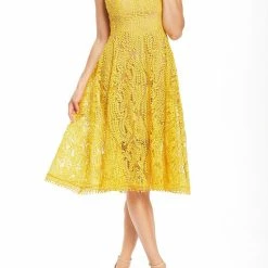 Dress The Population Yellow Shane Dress