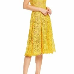 Dress The Population Yellow Shane Dress