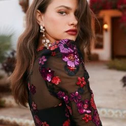 Dress The Population Yasmine Dress Statement Sequins