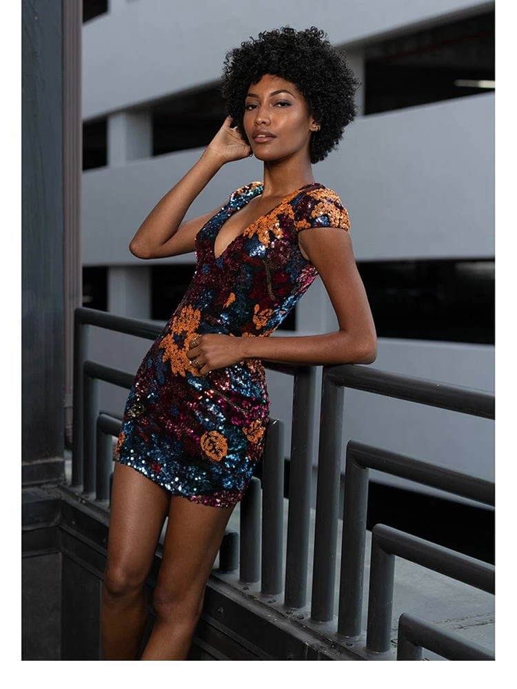 Dress The Population Zoe Dress Statement Sequins 4 Dress The Population Zoe Dress Statement Sequins